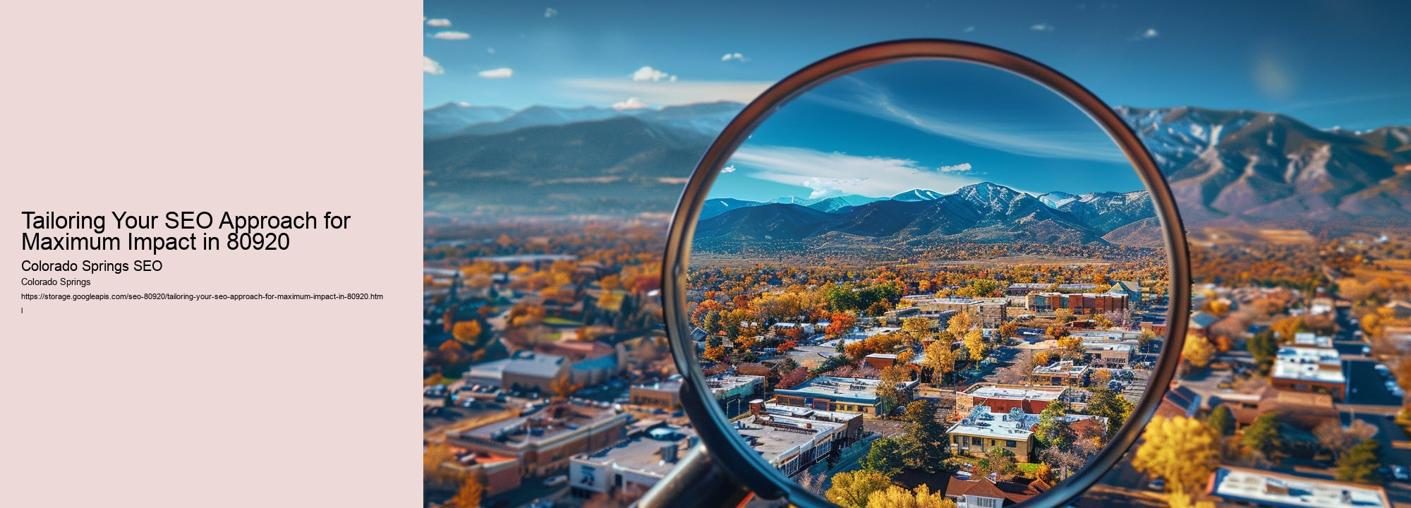 Tailoring Your SEO Approach for Maximum Impact in 80920