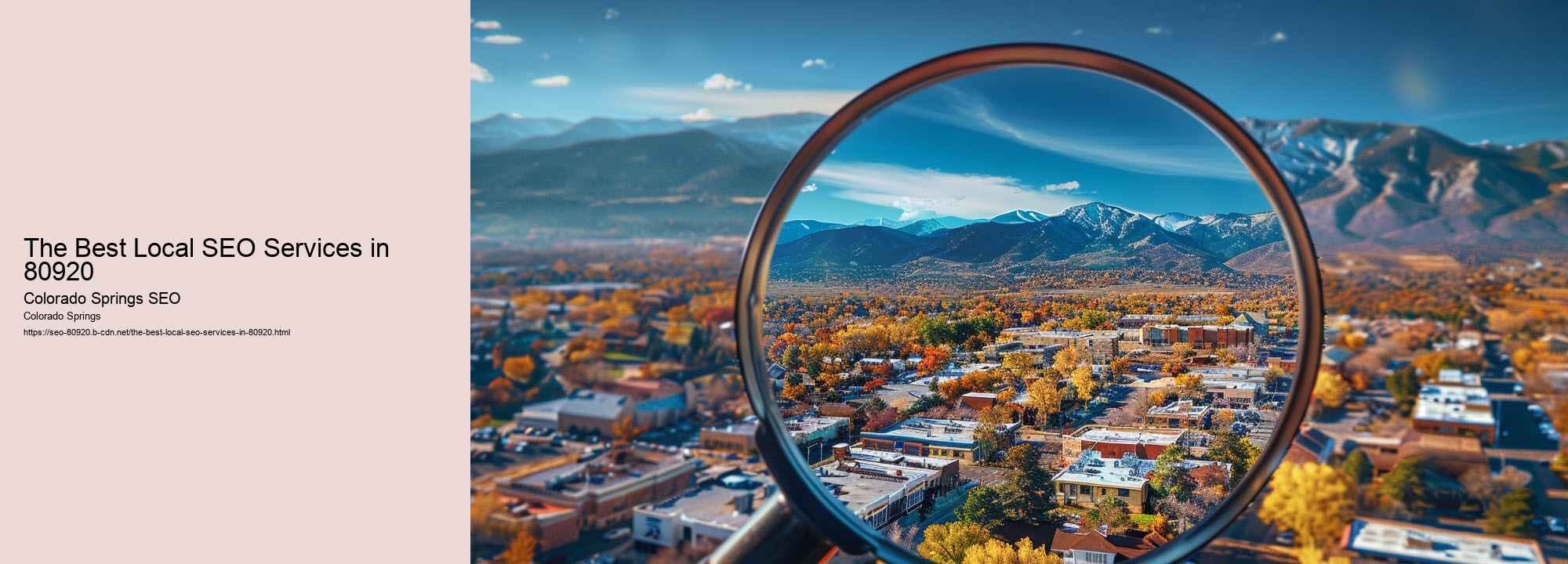 The Best Local SEO Services in 80920